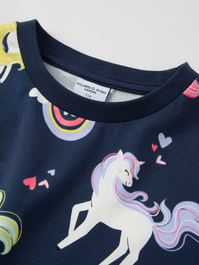 Long sleeve top unicorns