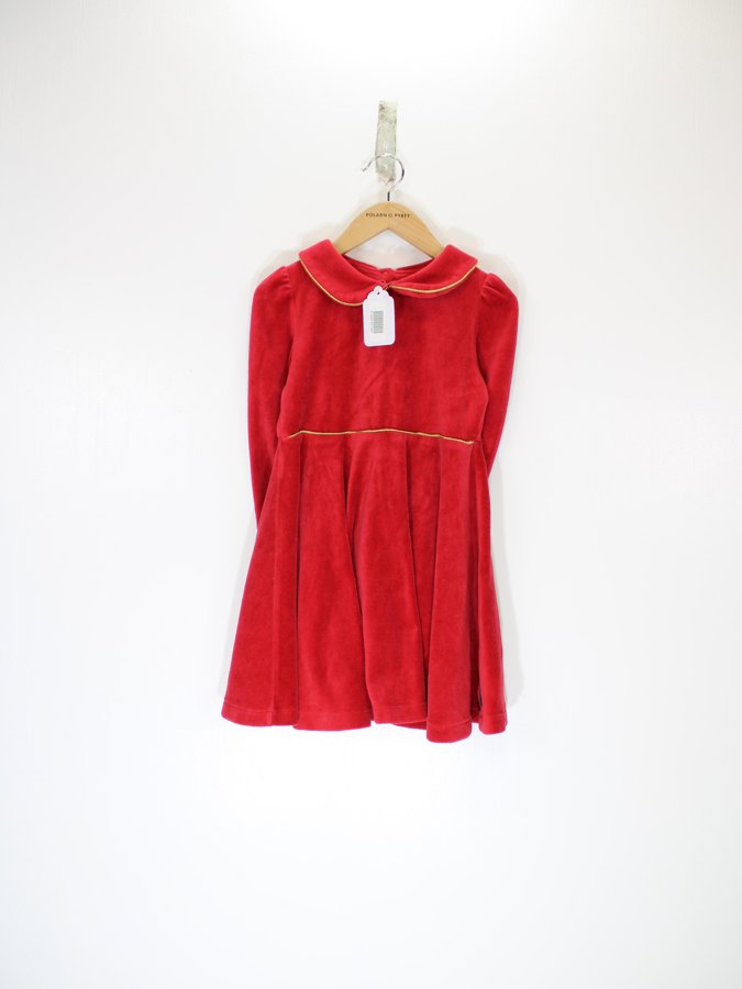 Red Velour Kids Dress Red Velour Kids Dress