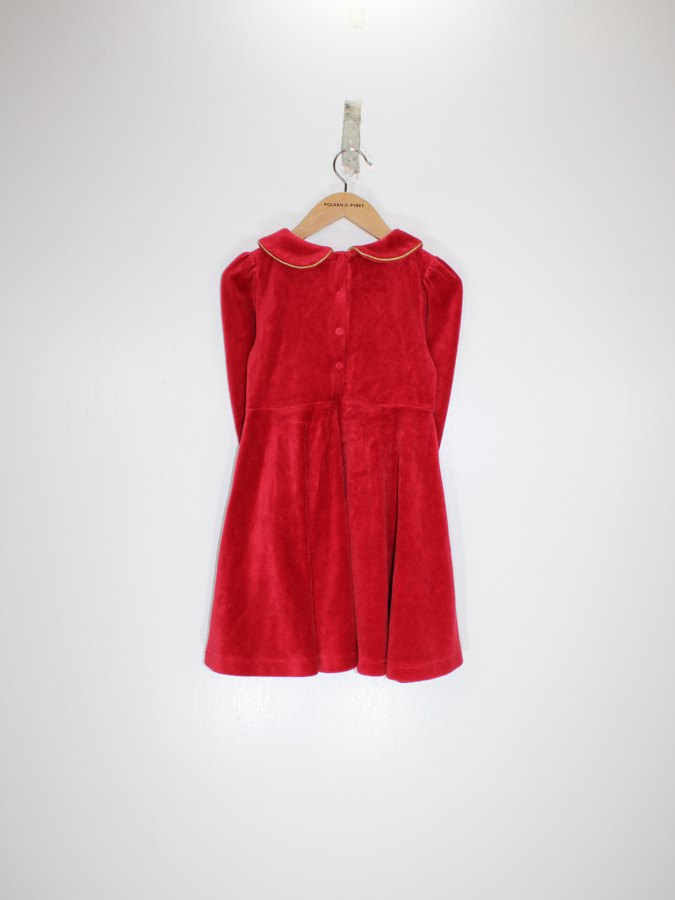 Red Velour Kids Dress Red Velour Kids Dress