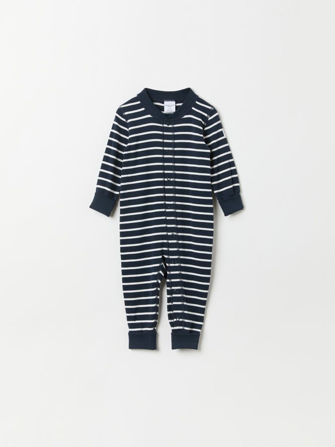 Striped jersey onesie