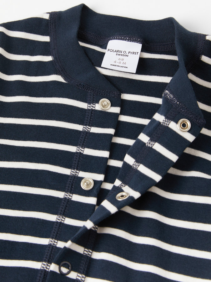 Striped jersey onesie