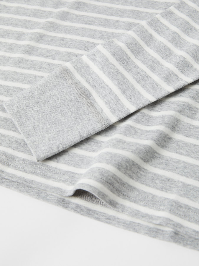 Striped long-sleeved top for adult