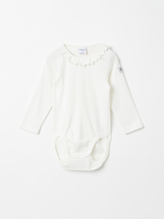 Bodysuit with ruffle collar