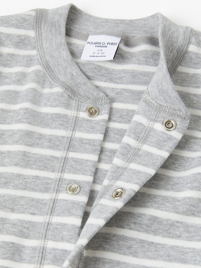 Striped onesie for baby