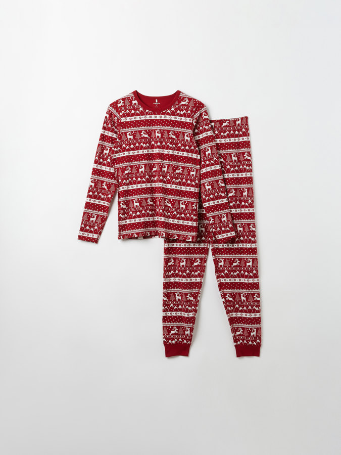 Two-piece pyjamas with print for adult