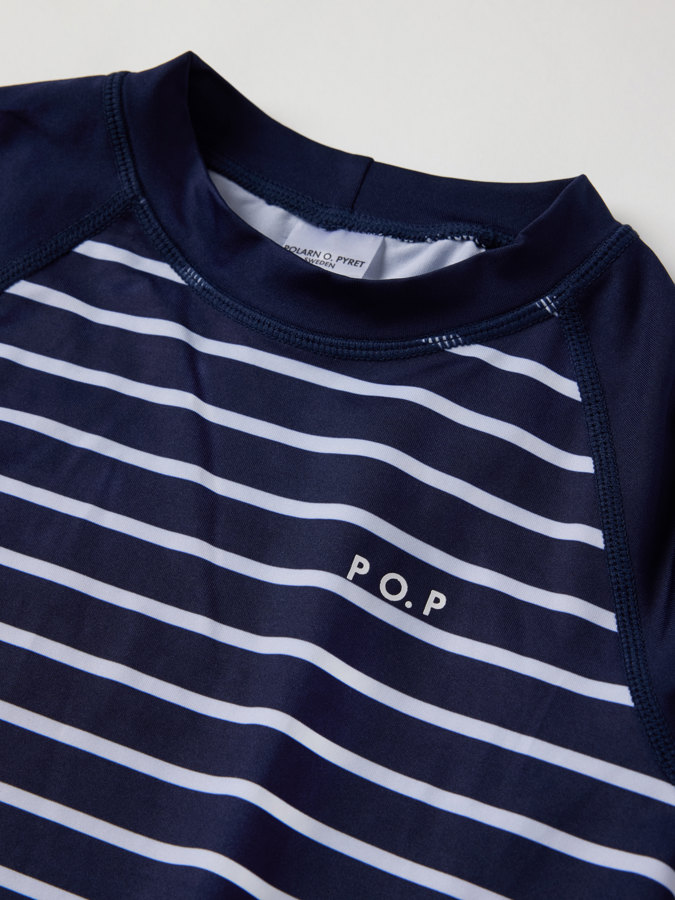Long-sleeved striped UV top