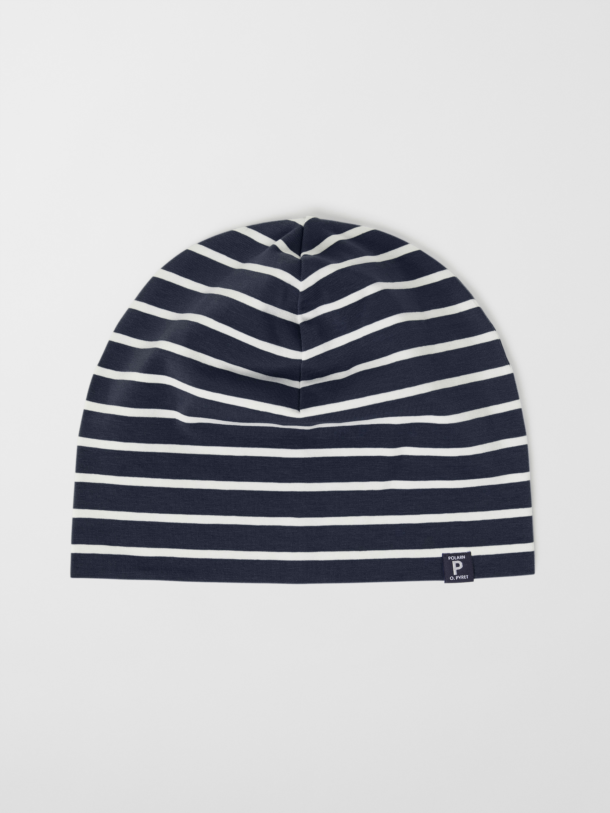 Polarn O. Pyret Blue Striped Jersey Beanie