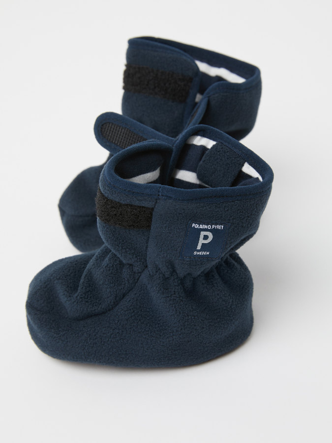 Windproof fleece booties for baby
