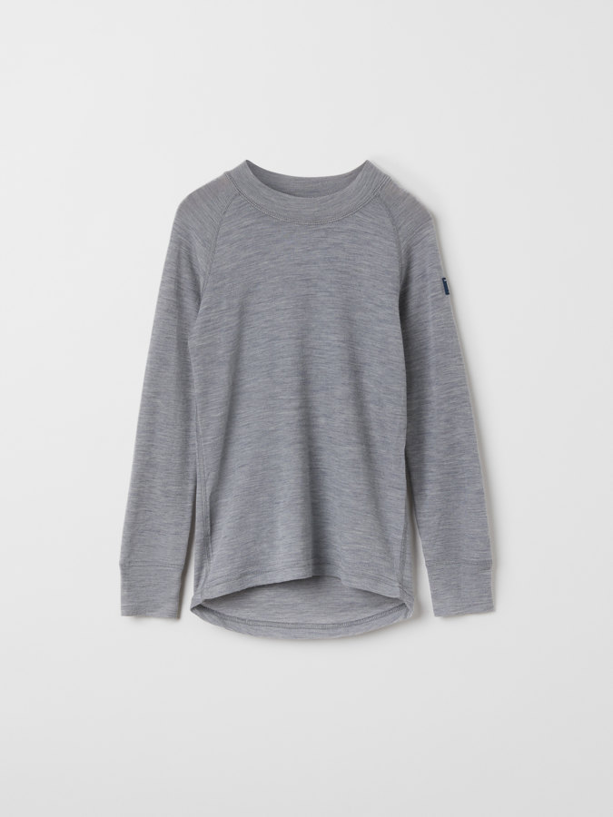 Long-sleeve base layer top in merino wool