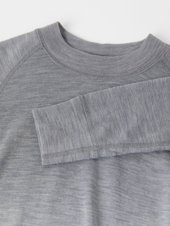 Long-sleeve base layer top in merino wool