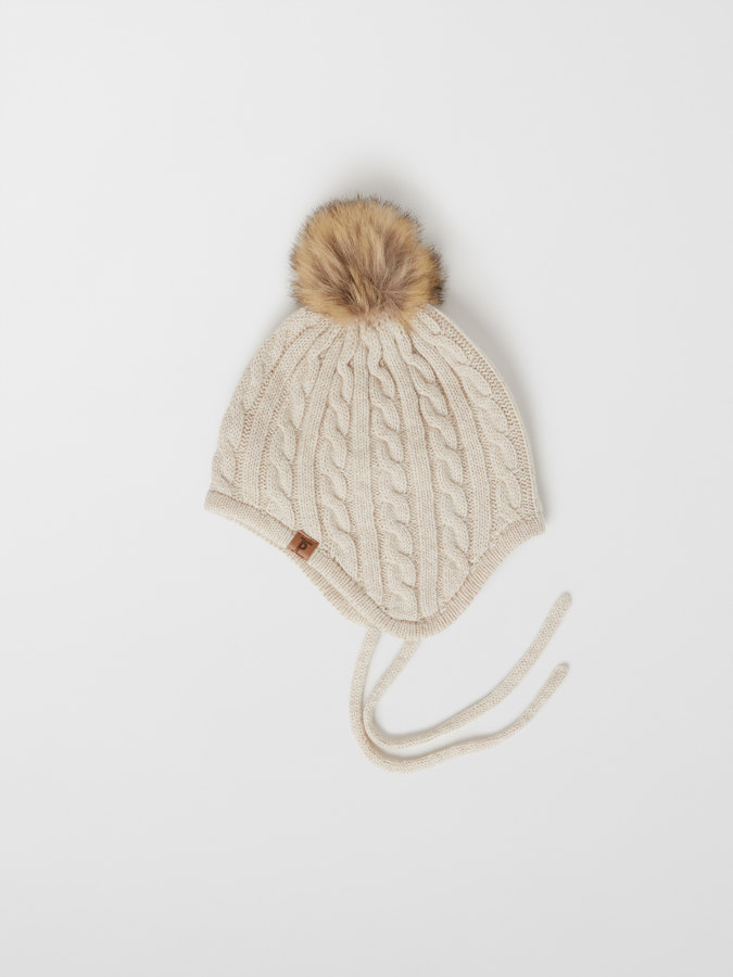 Beanie wool blend fleece lining