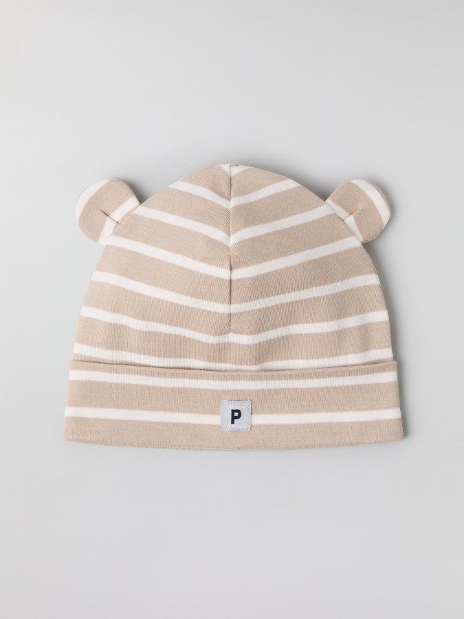 Striped hat with ears