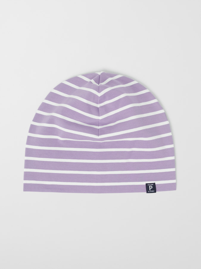 Striped jersey beanie