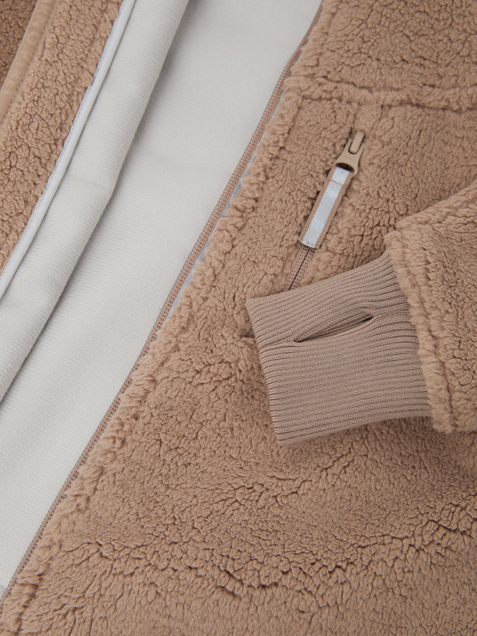 windproof pile fleece jacket