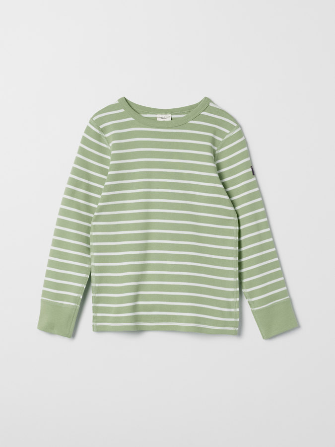 Striped long-sleeved top