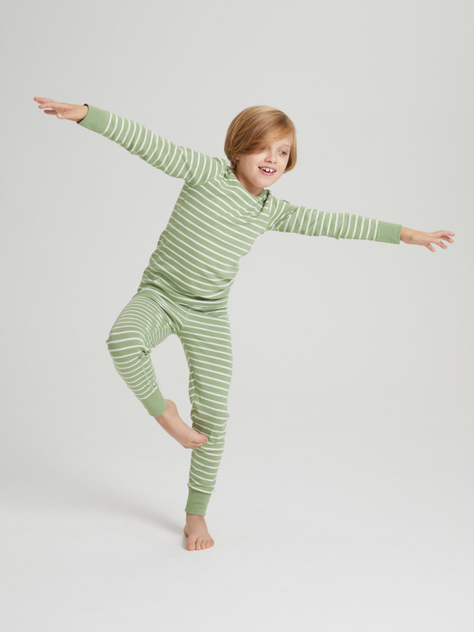 Striped long-sleeved top