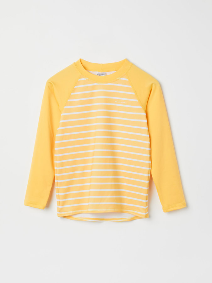 Long-sleeved striped UV top