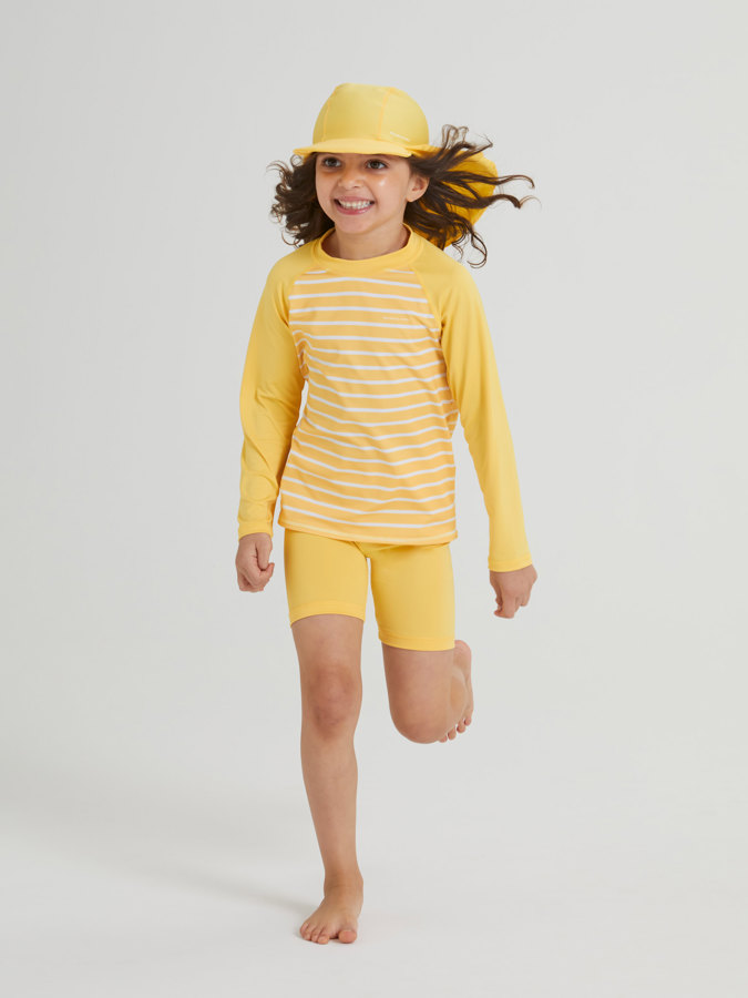 Long-sleeved striped UV top