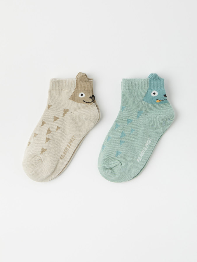 2-pack ankle socks with cat ears