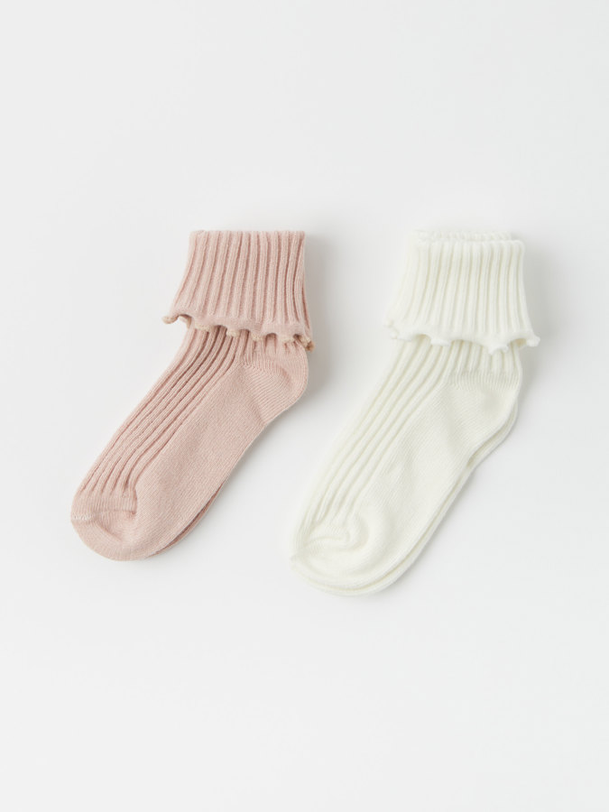 2-pack socks with trim