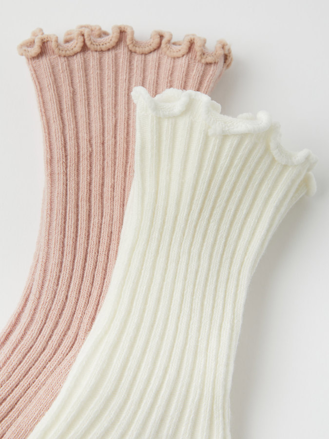 2-pack socks with trim