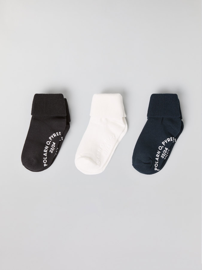 3-pack solid color anti-slip socks 3-pack solid color anti-slip socks