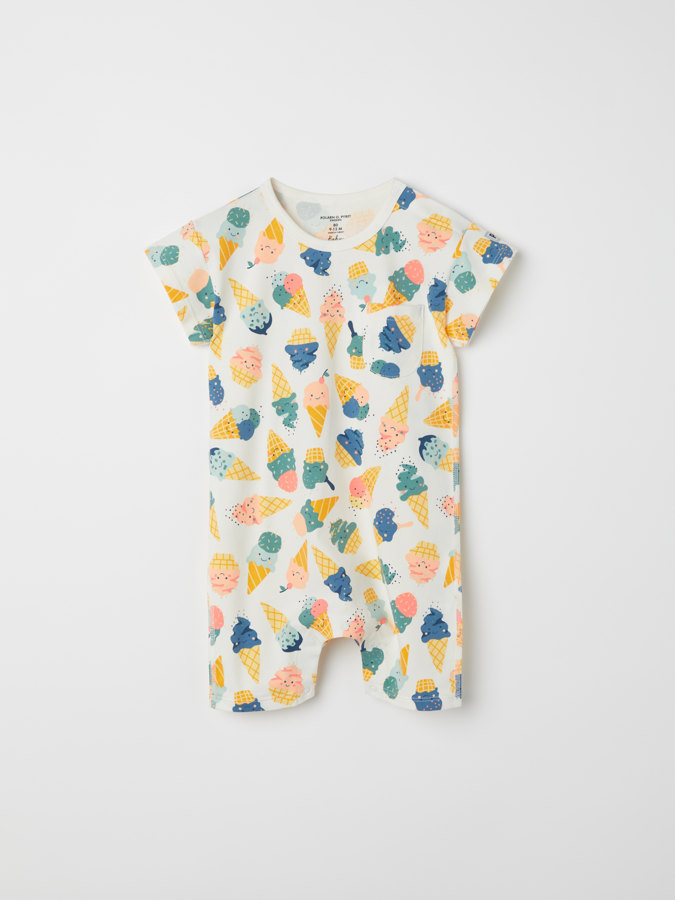 Playsuit with ice-cream print