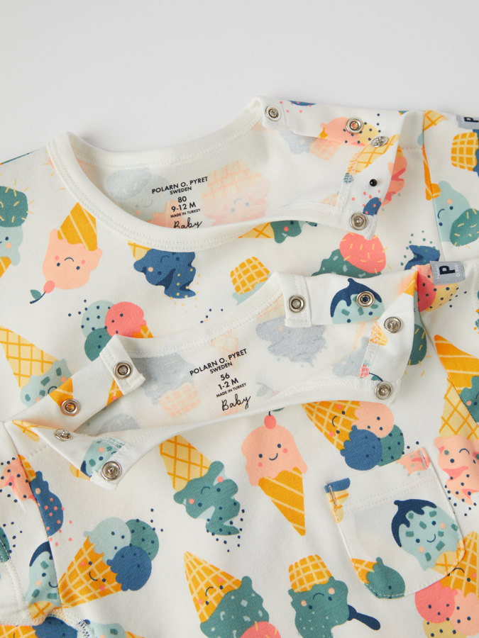 Playsuit with ice-cream print