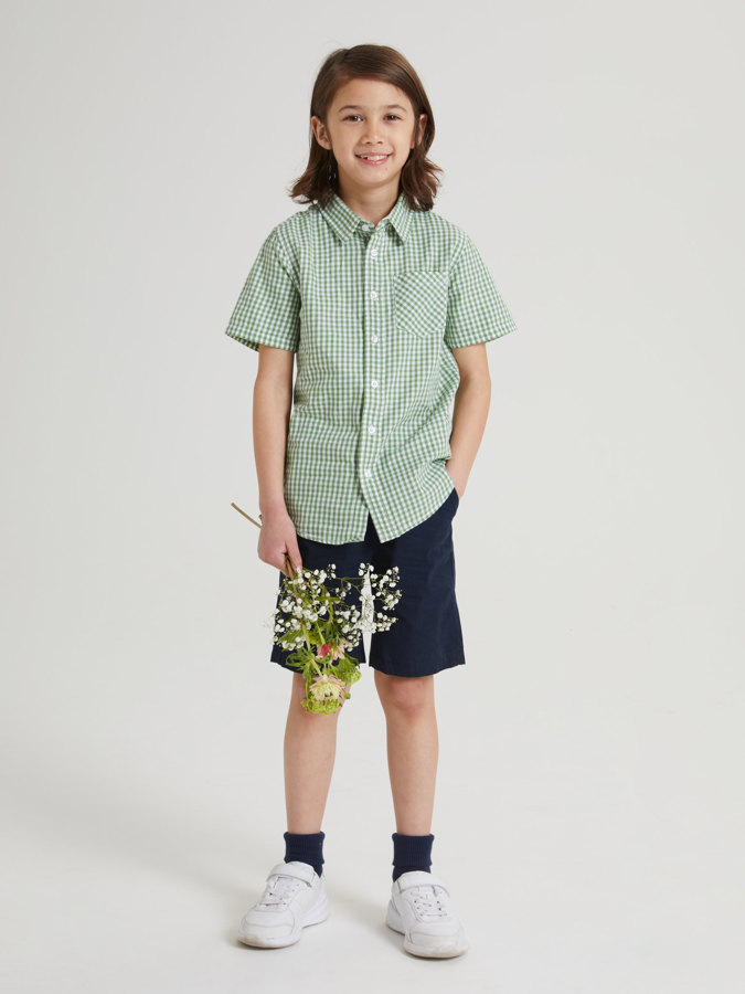 Checked, short-sleeved shirt
