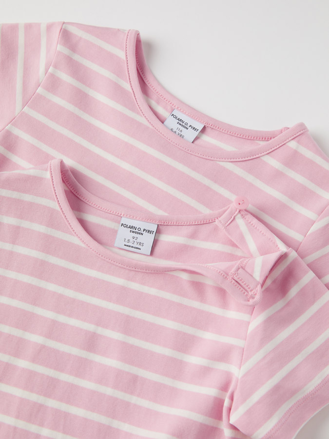 Striped dress with gathered skirt Striped dress with gathered skirt