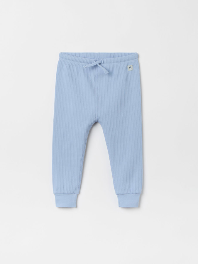 Ribbed pants with bee appliqué