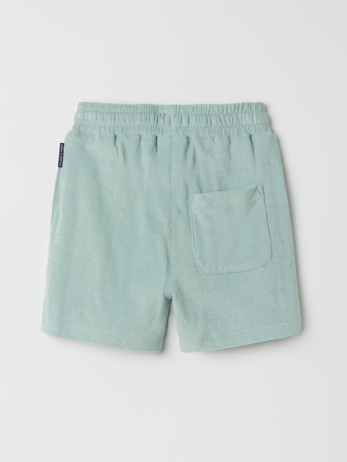 Solid color terry shorts