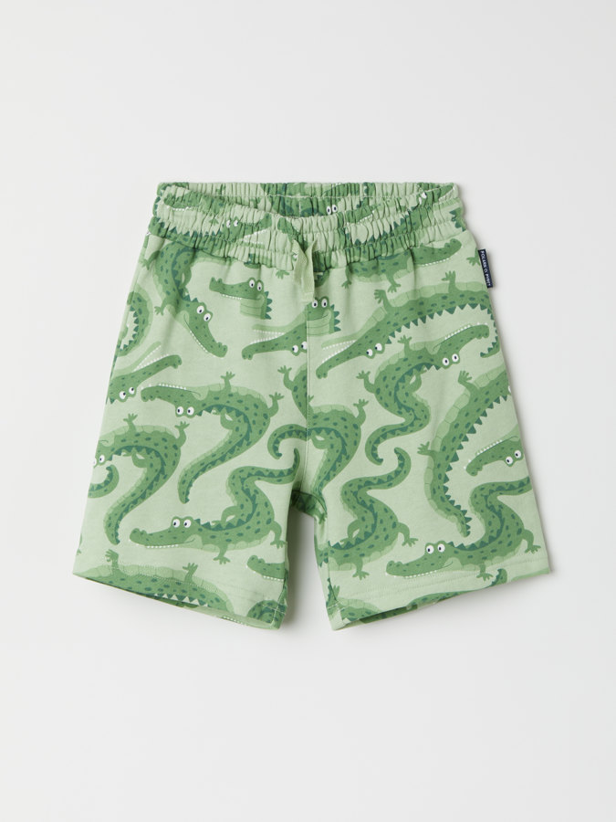Sweatshorts with crocodile print