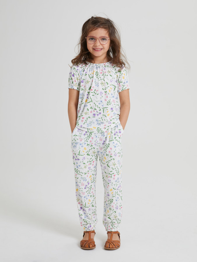 Floral pants with pockets