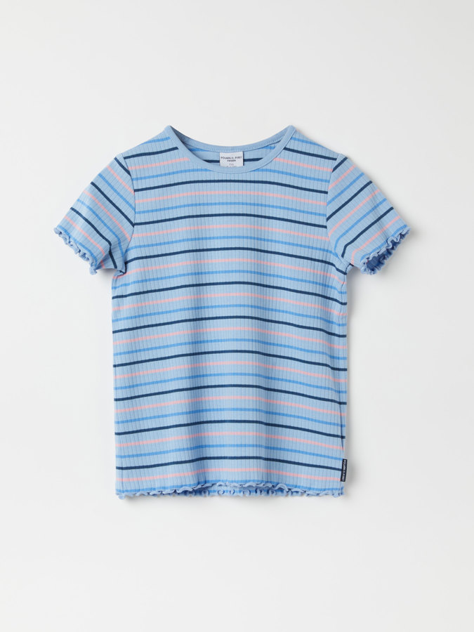 Ribbed t-shirt with trim