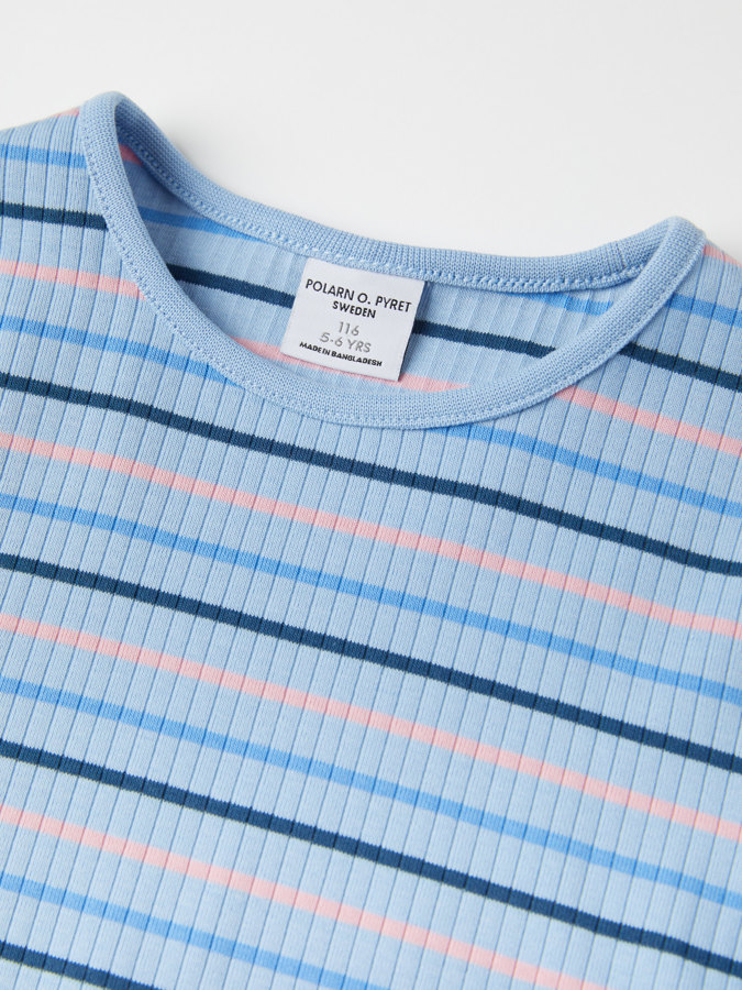 Ribbed t-shirt with trim