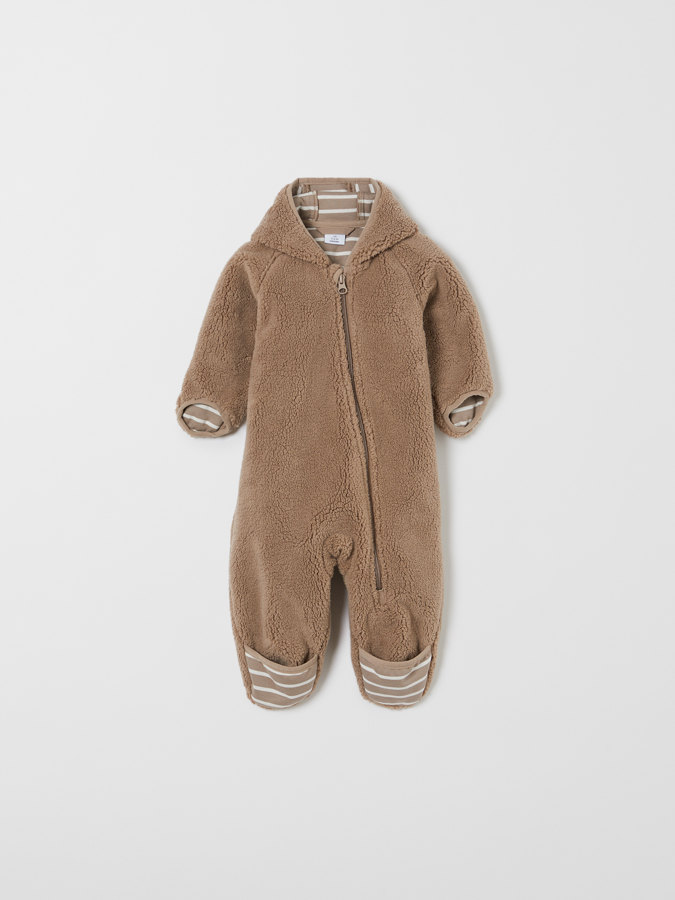 Solid color, windproof pile fleece all-in-one