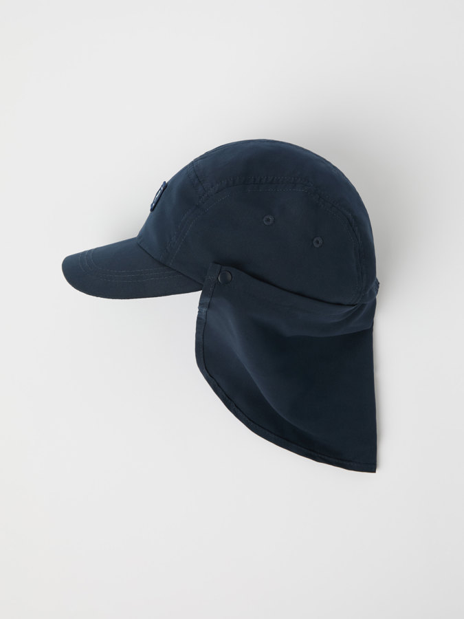 Woven UV cap with protective neck flap