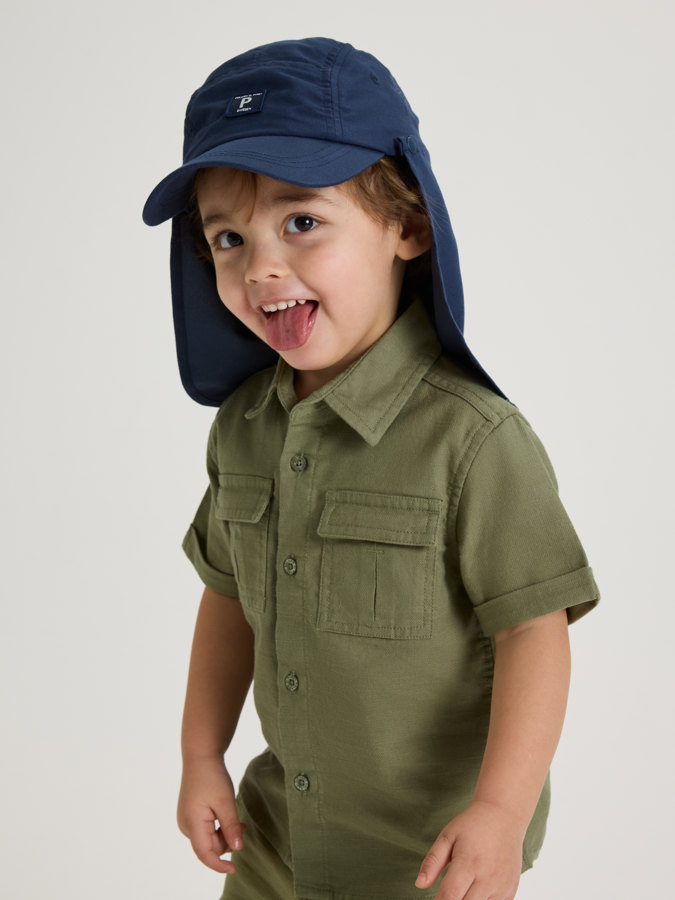 UV cap with neck flap