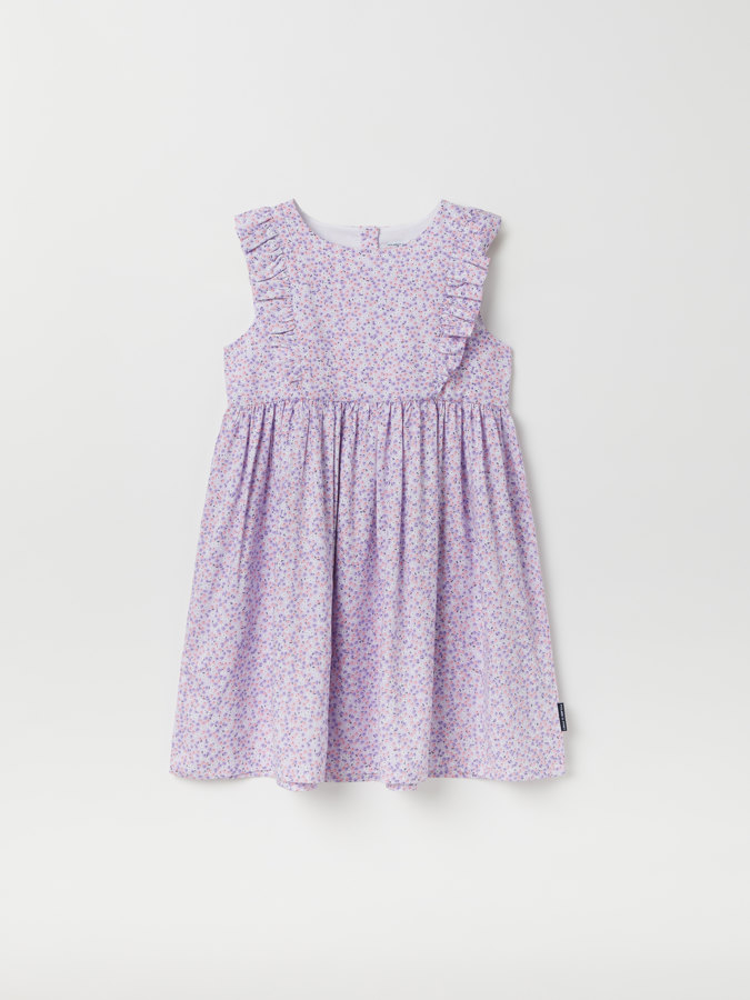 Ruffle dress with small floral print
