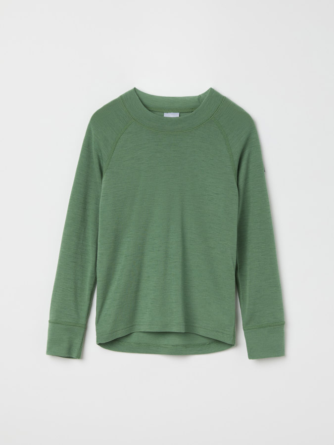 Long-sleeve base layer top in merino wool
