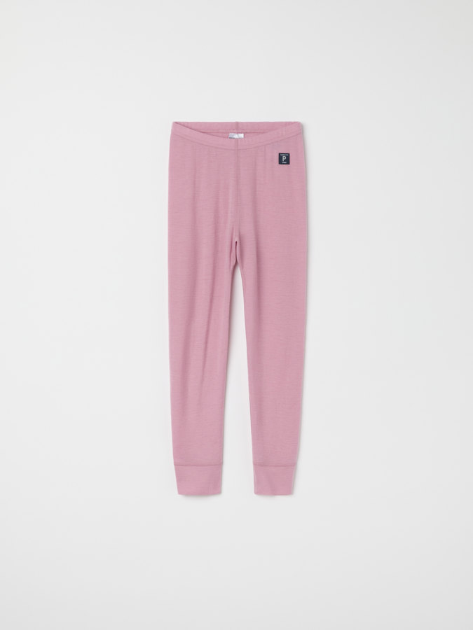 Solid color long johns in merino wool