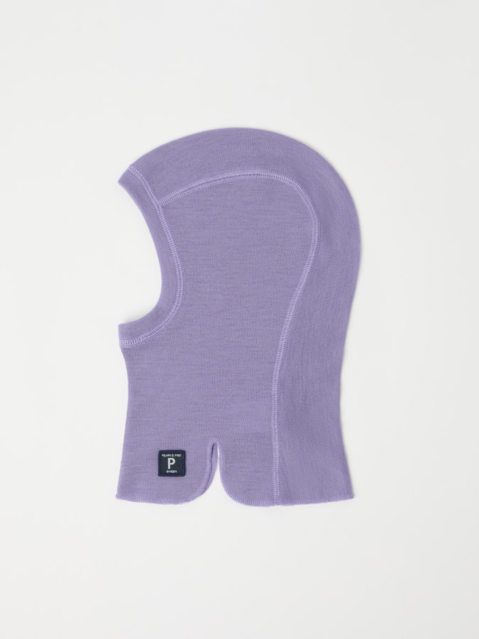 Solid color balaclava in merino wool