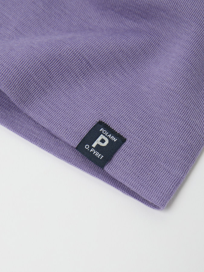 Solid color merino wool beanie