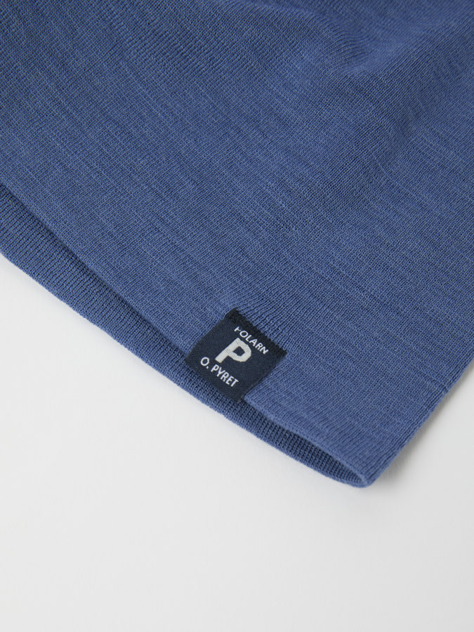 Solid color merino wool beanie