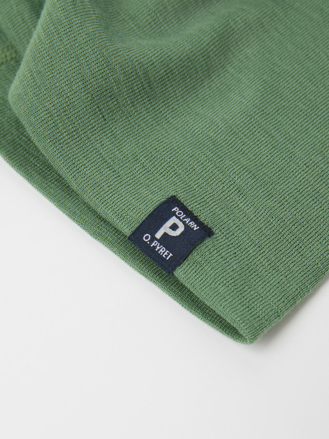 Solid color merino wool beanie