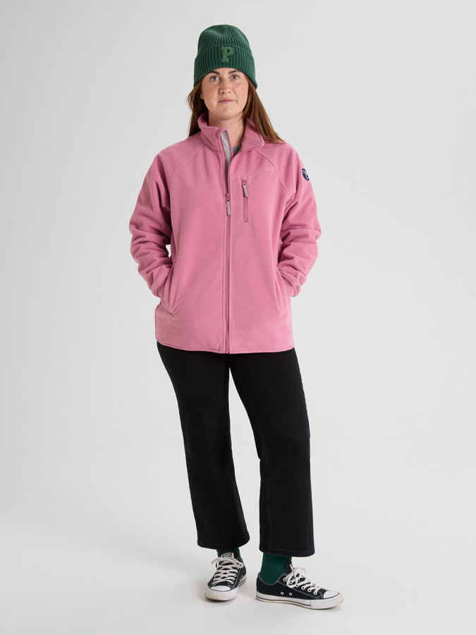 Solid color windproof fleece jacket for adult