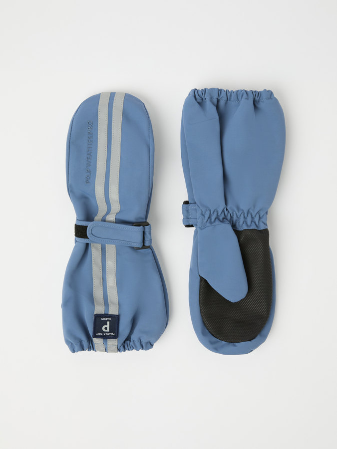 Solid color, waterproof shell mittens