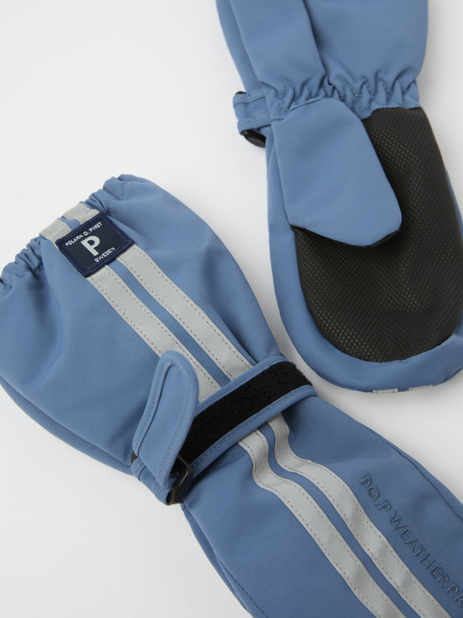 Solid color, waterproof shell mittens