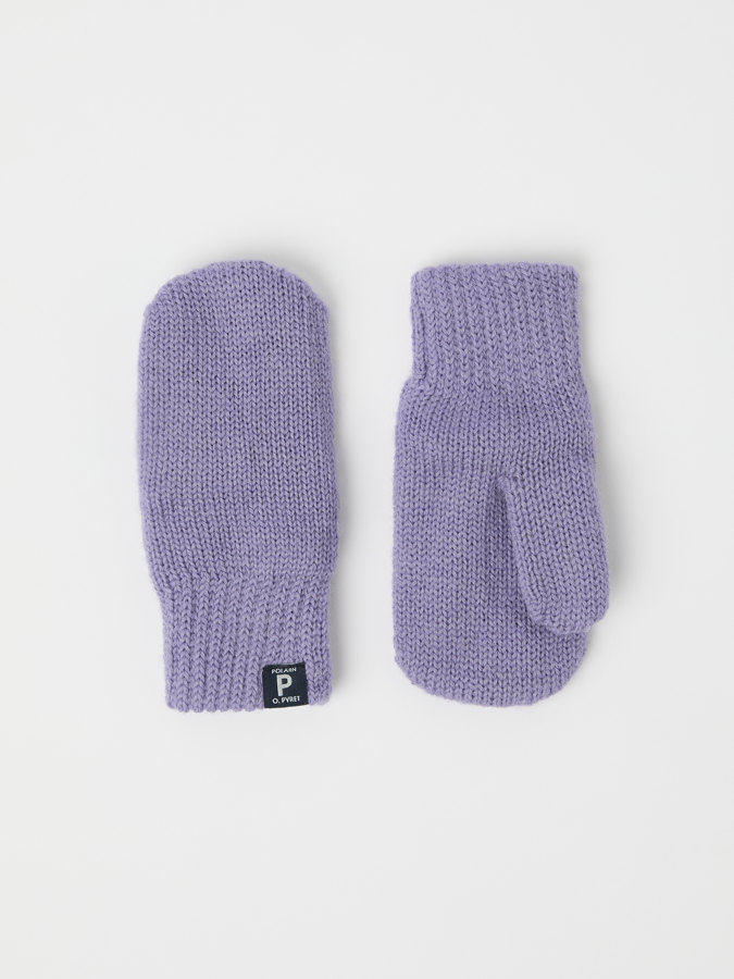 Double-knit mittens in merino wool